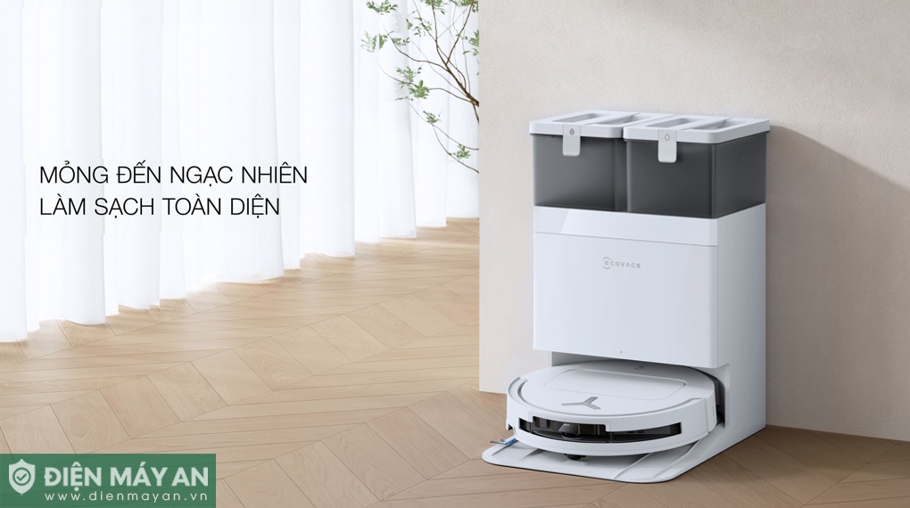 Robot hút bụi lau nhà Ecovacs Deebot T50s Pro OMNI - Đen/Trắng